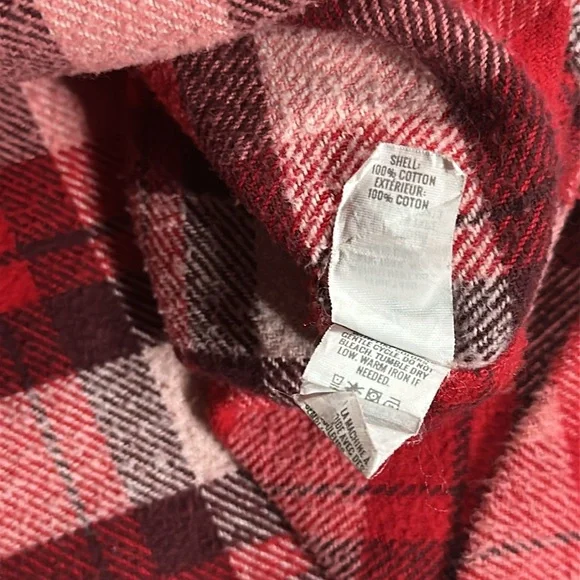 Aerie Plaid Red Oversized Flannel Shirt - Picture 8 of 9